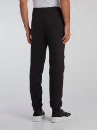 Black Zip Knee Track Pants