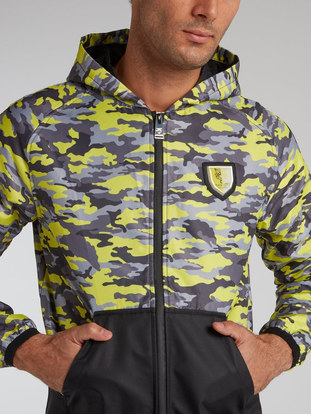 Chartreuse Camo Sweat Jacket