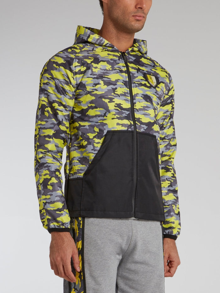 Chartreuse Camo Sweat Jacket