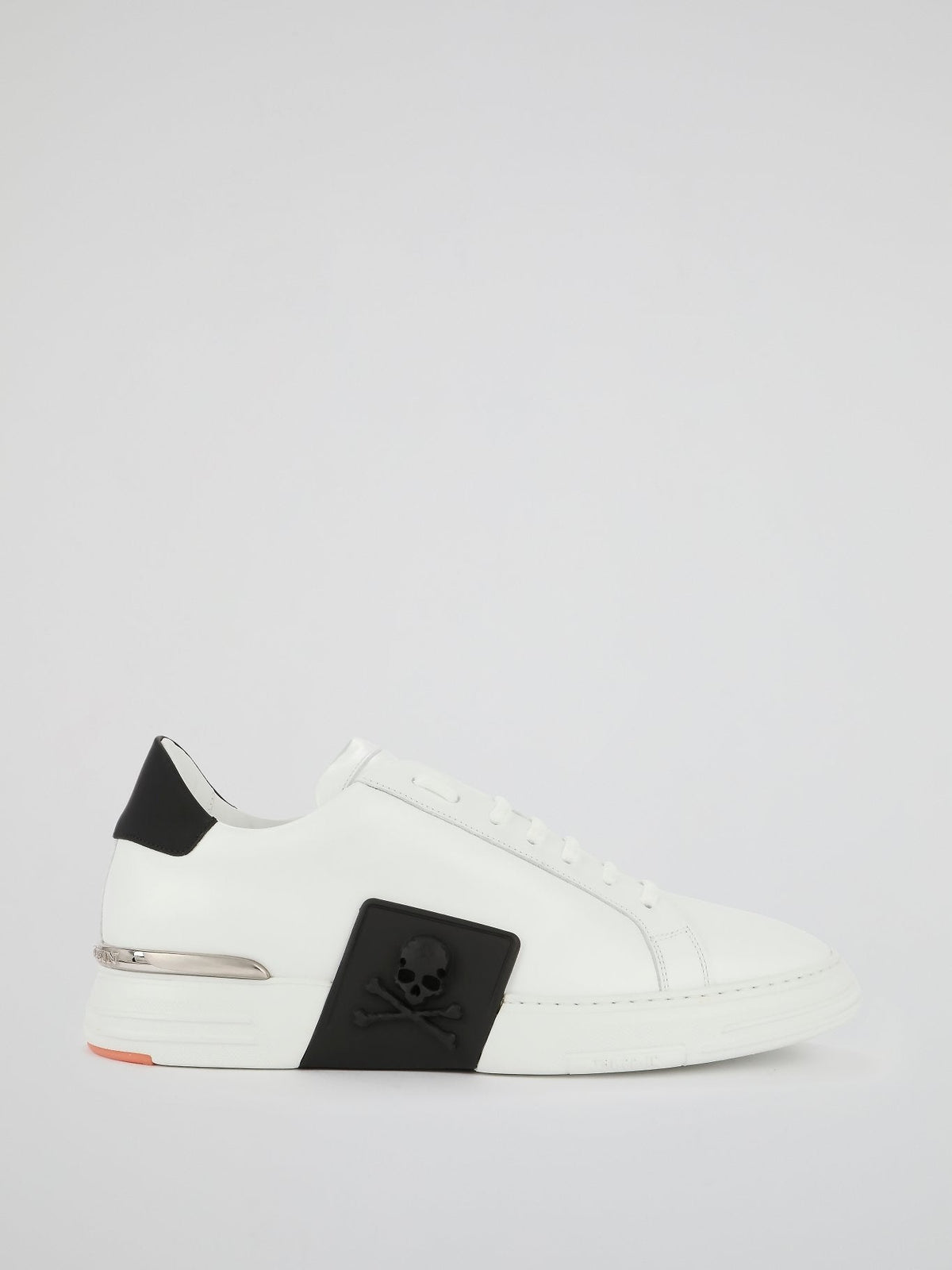 White Contrast Low Top Sneakers