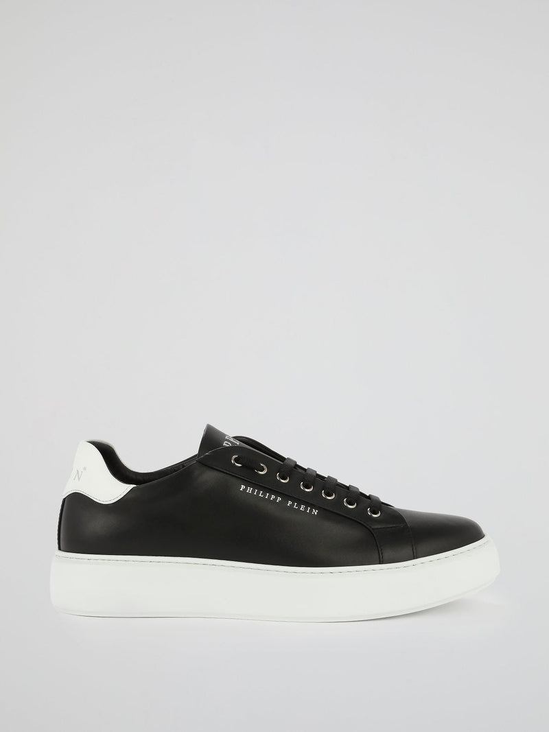 Black Contrast Low Top Sneakers