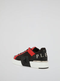 Colour Block Skull Low Top Sneakers