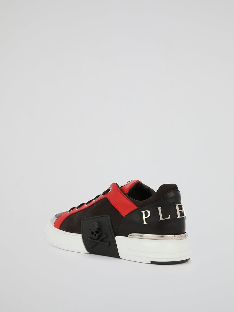 Colour Block Skull Low Top Sneakers