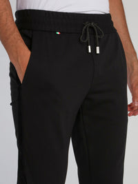 Black Drawcord Track Trousers