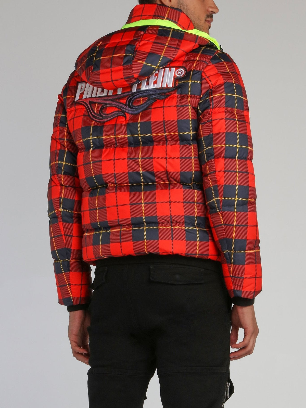 Red Check Puffer Jacket