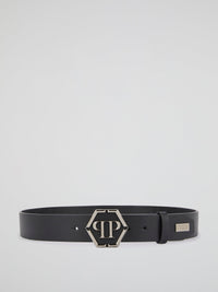 Black Statement Studded Belt