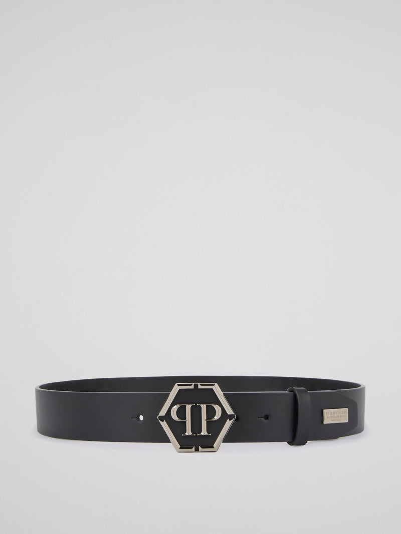 Black Statement Studded Belt