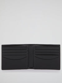 Black Geometric Logo French Wallet