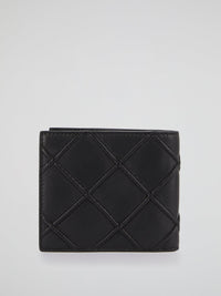 Black Geometric Logo French Wallet