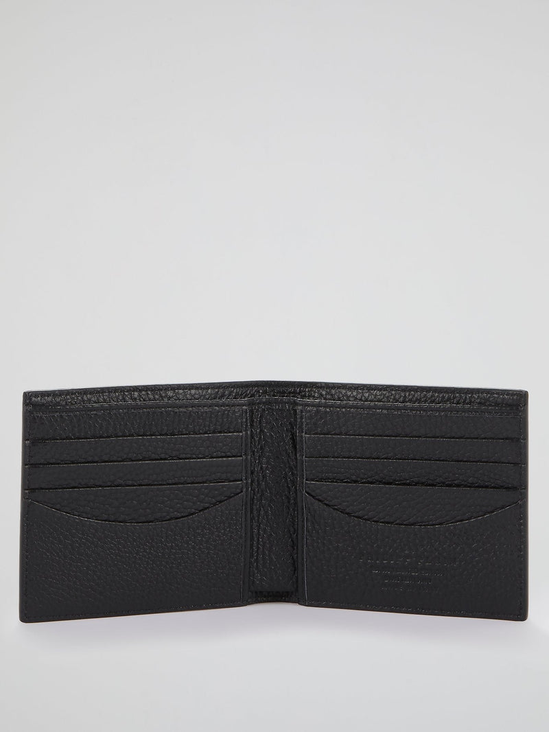 Black Monogram Appliqu��d French Wallet