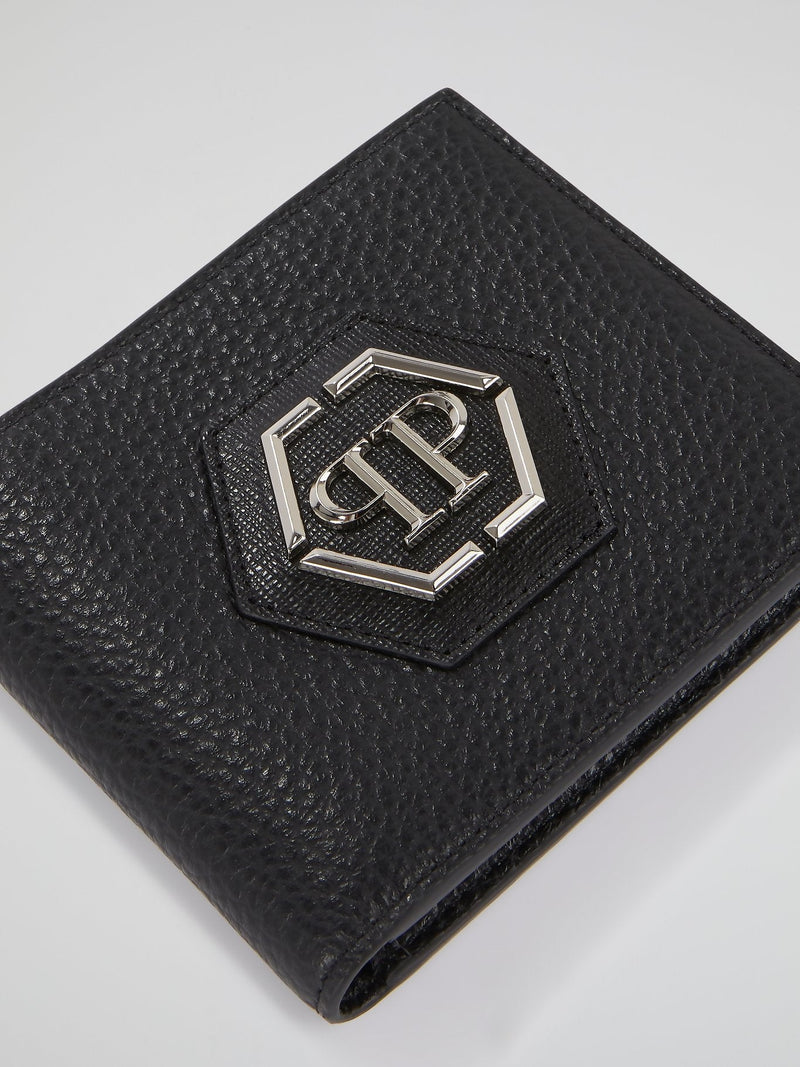 Black Monogram Appliqu��d French Wallet