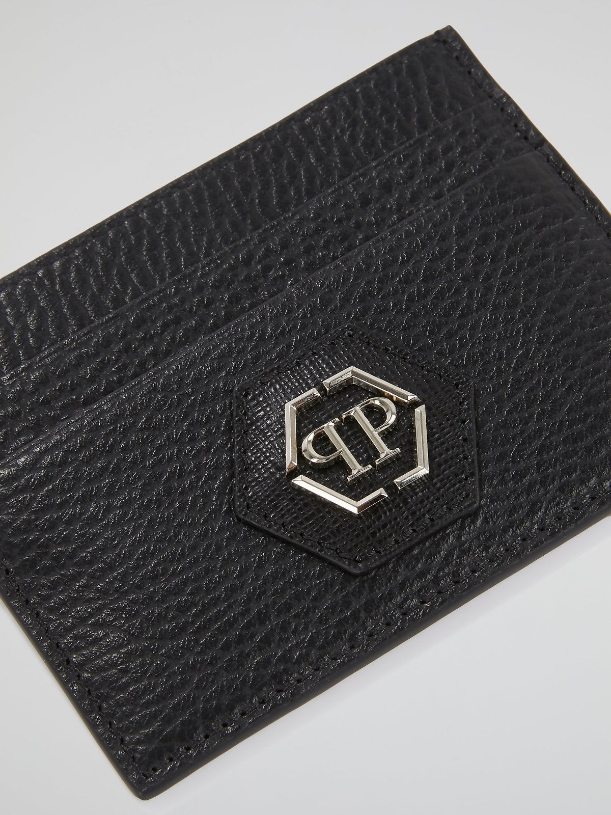 Black Monogram Patched Credit Card Holder