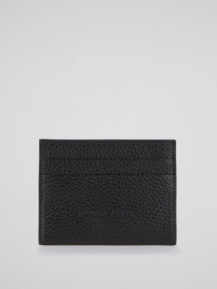 Black Monogram Patched Credit Card Holder