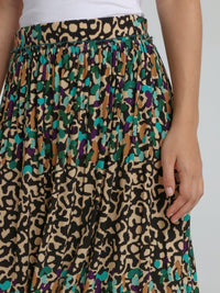 Rossignol Multicolour L��opard Printed Midi Skirt