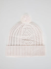 Pink Vison Fur Pom Pom Bonnet