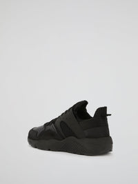 Black Perforated Panel Active Sneakers