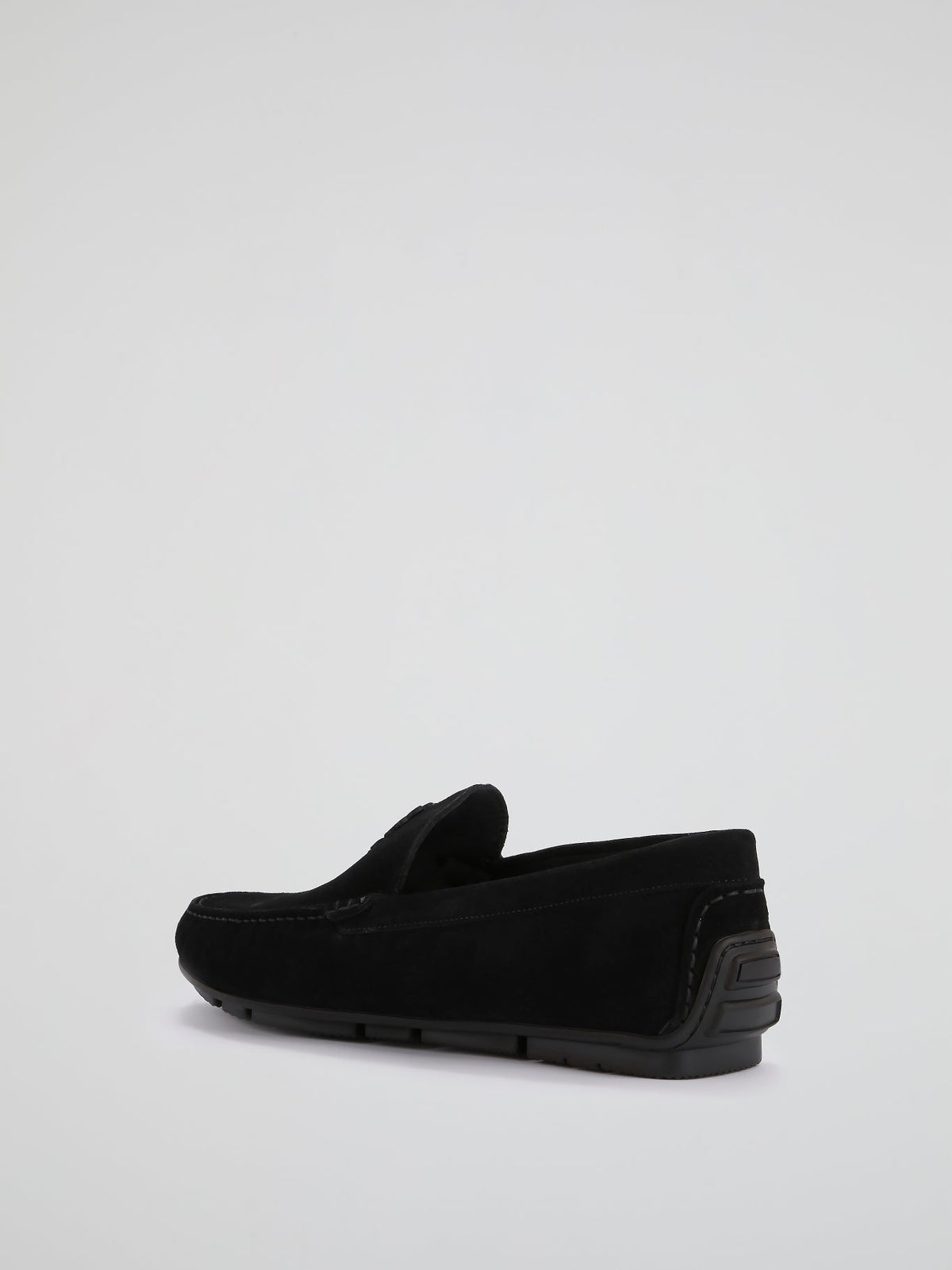 Black Monogram Velvet Loafers