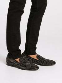 Black Multi-Stud Loafers