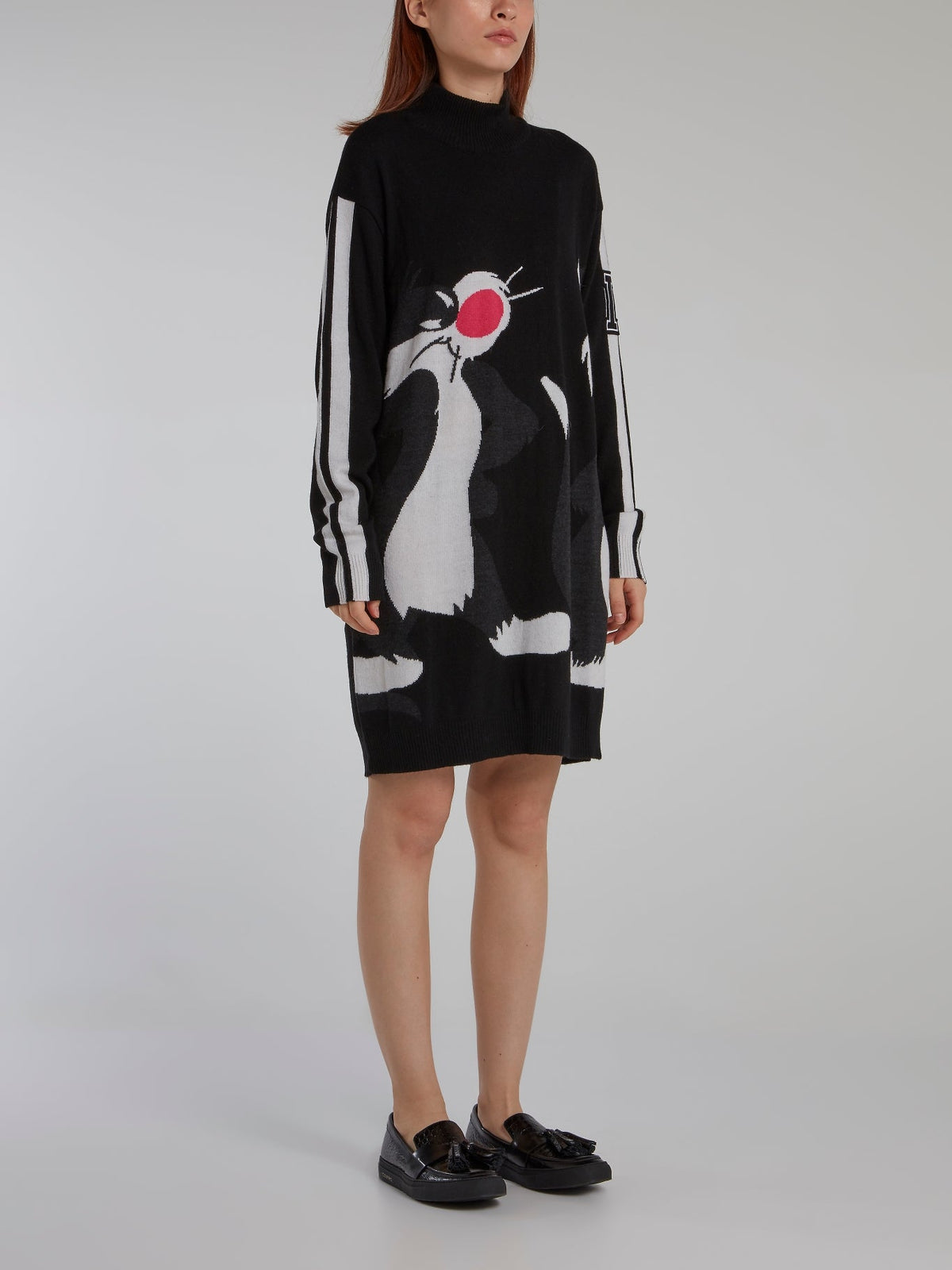 Sylvester The Cat Black Sweater Dress