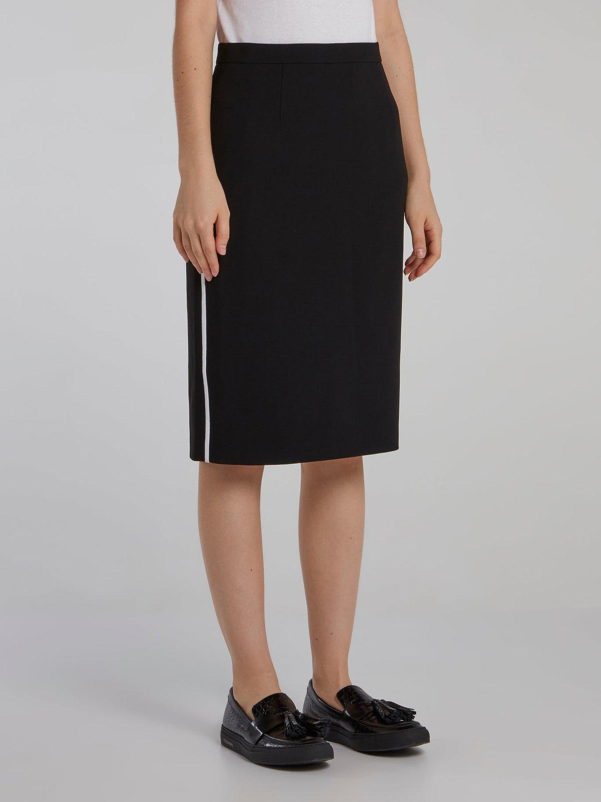 Black High Rise Pencil Skirt