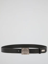 Black Monogram Pin Buckle Belt