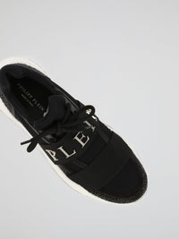 Black Crystal Mesh Runner Sneakers