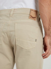 Beige Straight Cut Pants