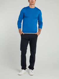 Blue Rear Logo Sweater