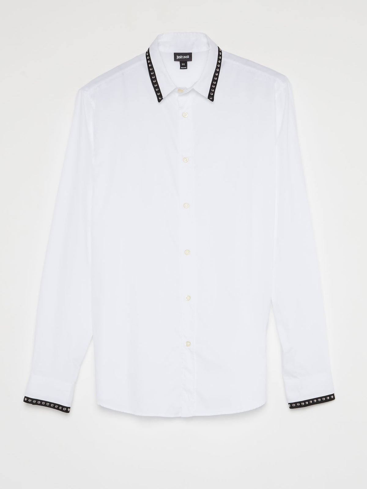 White Studded Trim Shirt