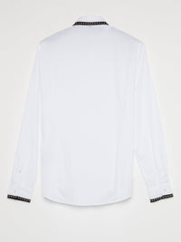 White Studded Trim Shirt