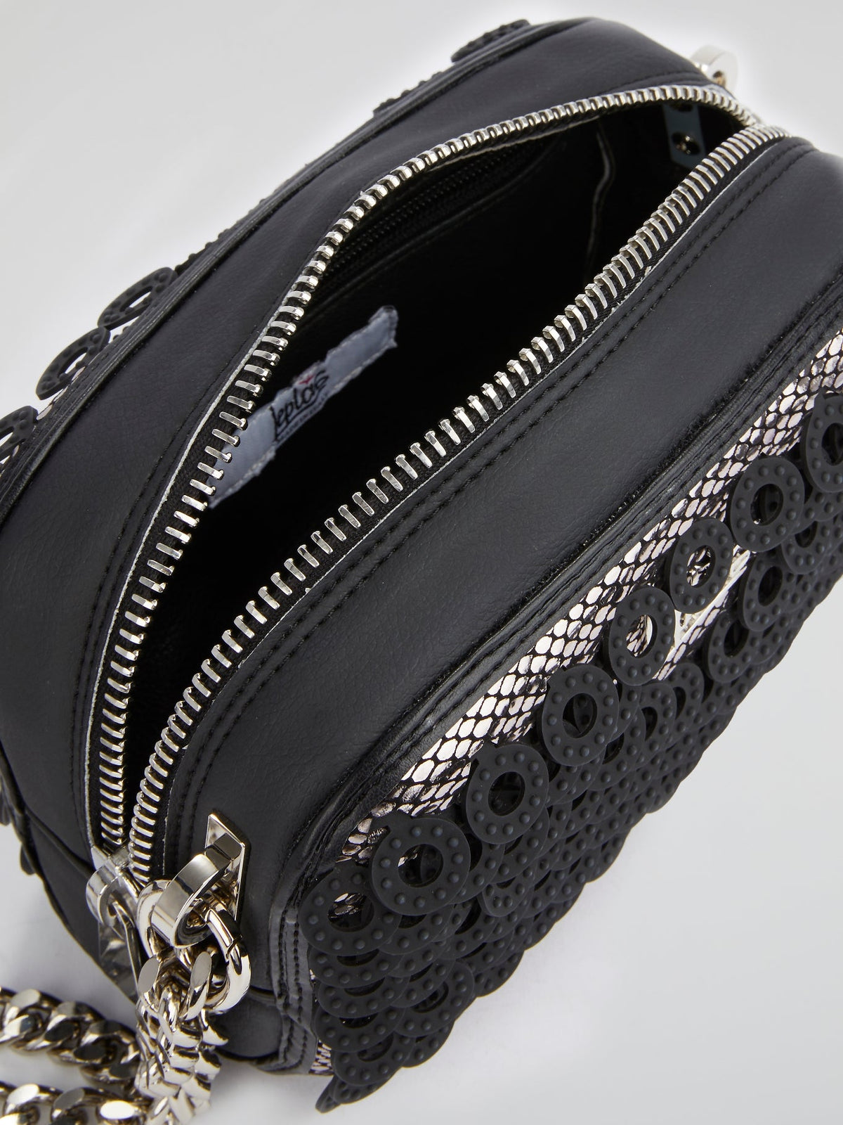 Black Eliana Mirror Shoulder Bag