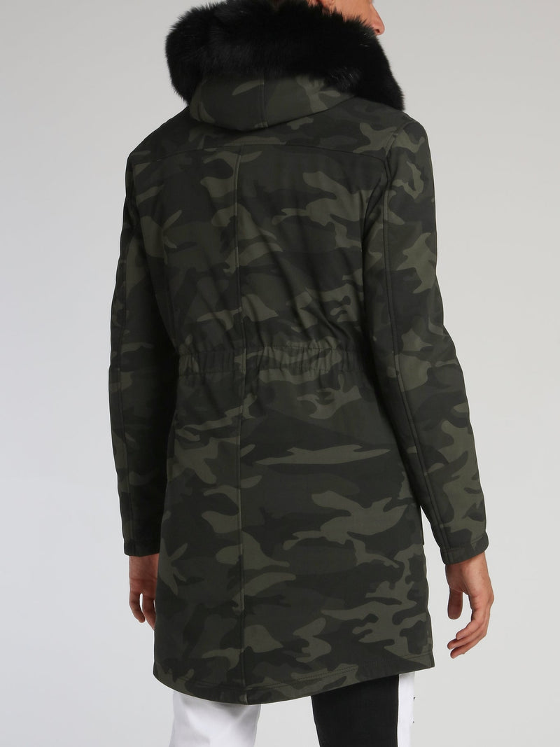 Camo Fur Trim Parka