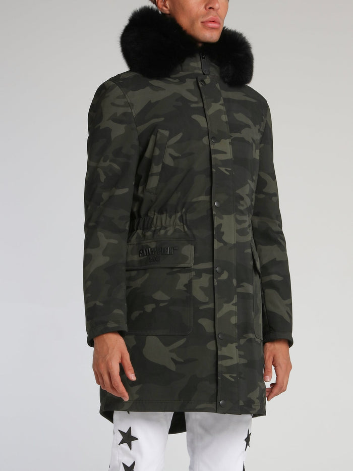 Camo Fur Trim Parka