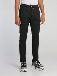 Black Carrot Fit Drawstring Pants