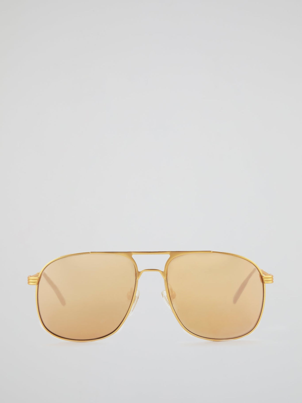 Brown Snatch Matte Aviator Sunglasses