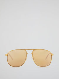 Brown Snatch Matte Aviator Sunglasses