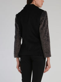 Black Fur Sleeve Jacket