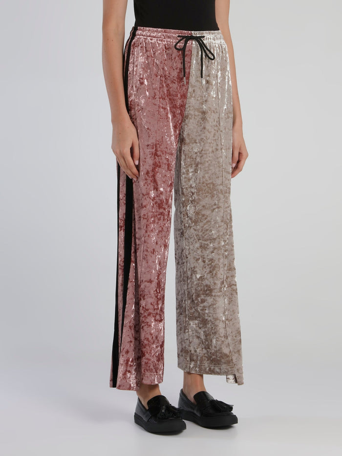 Asymmetric Colour Combinated Lounge Pants