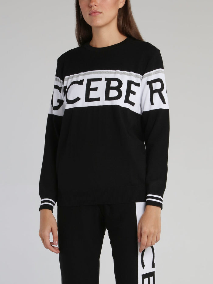 Black Logo Knitted Sweater