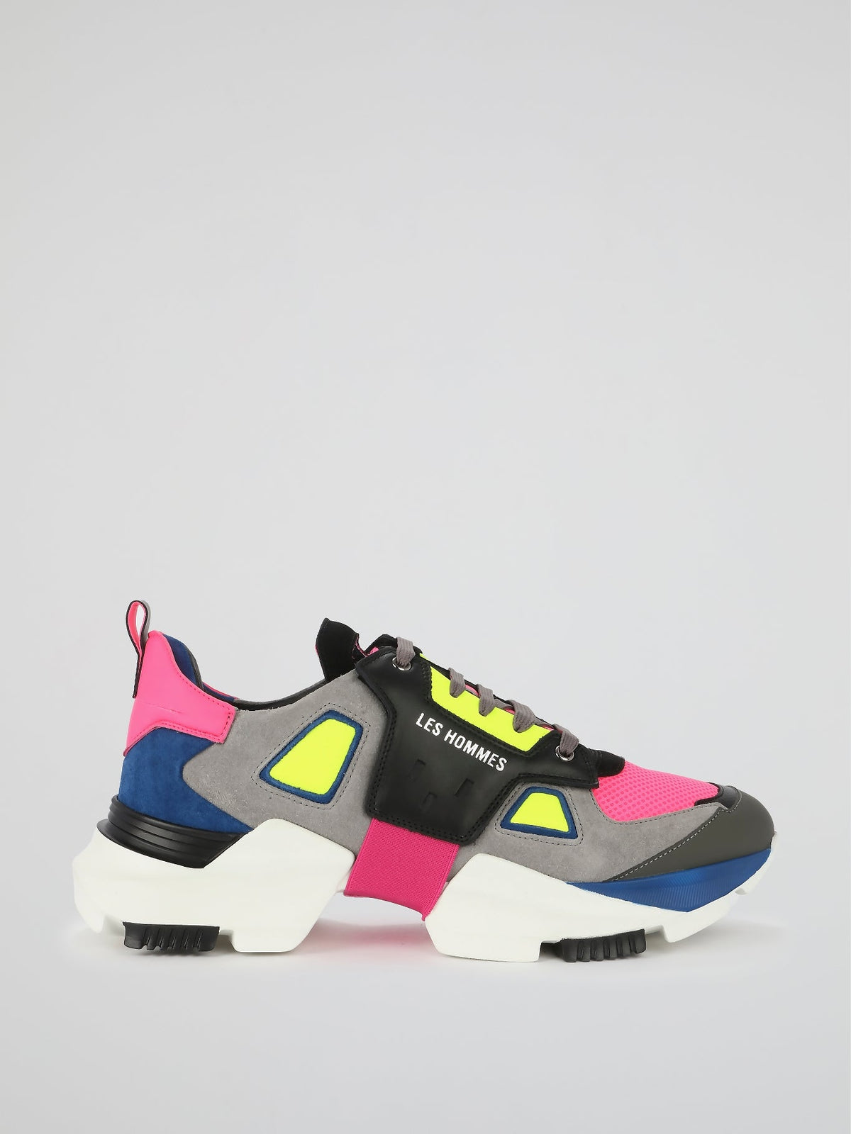 Colour Block Mesh Panel Platform Sneakers