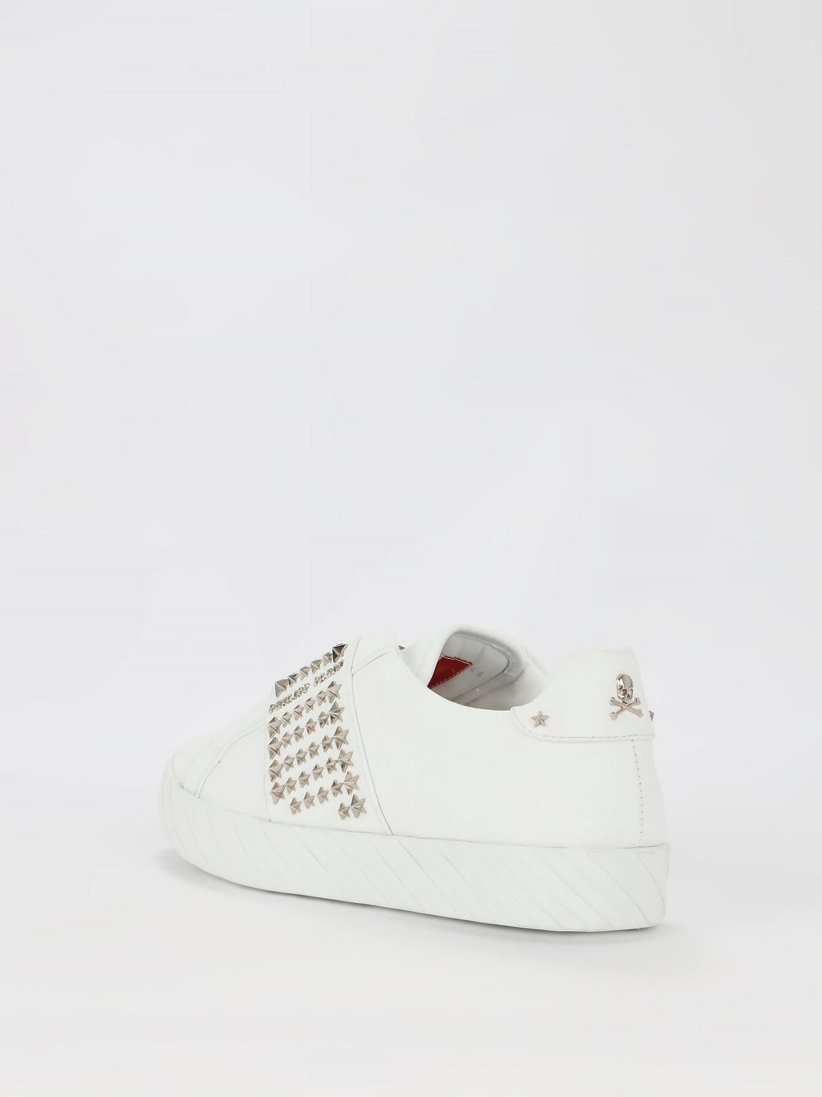 White Star Studded Slip-On Sneakers