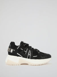 Runner Statement Black Mesh Panel Sneakers