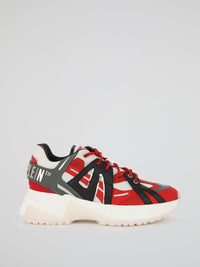 Runner Statement Red Mesh Panel Sneakers