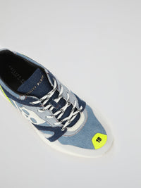 Skull Patch-Work Denim Sneakers