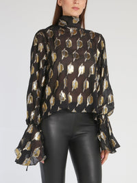 Selena Victorian Sleeve High-Low Blouse