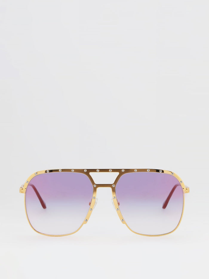 Multi-Flash Lens Oversized Sunglasses