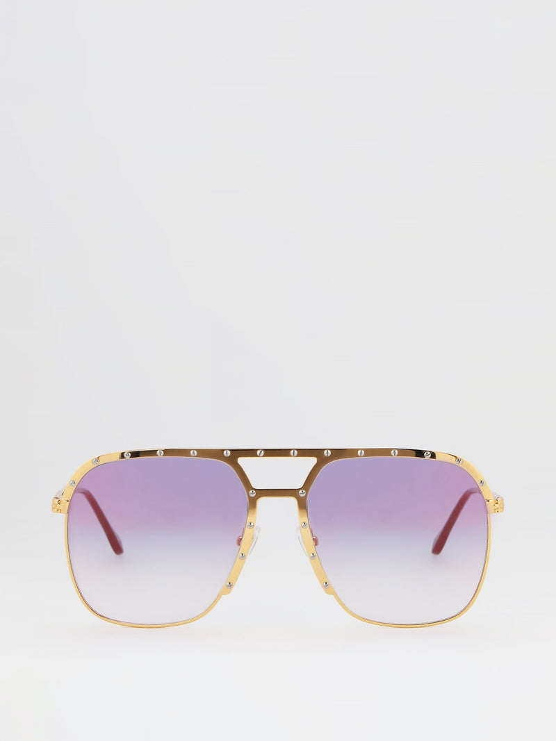 Multi-Flash Lens Oversized Sunglasses