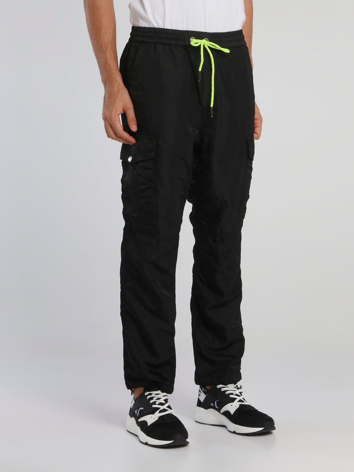 Black Drawstring Cargo Pants