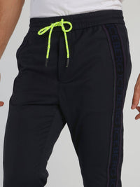 Navy Logo Tape Active Pants