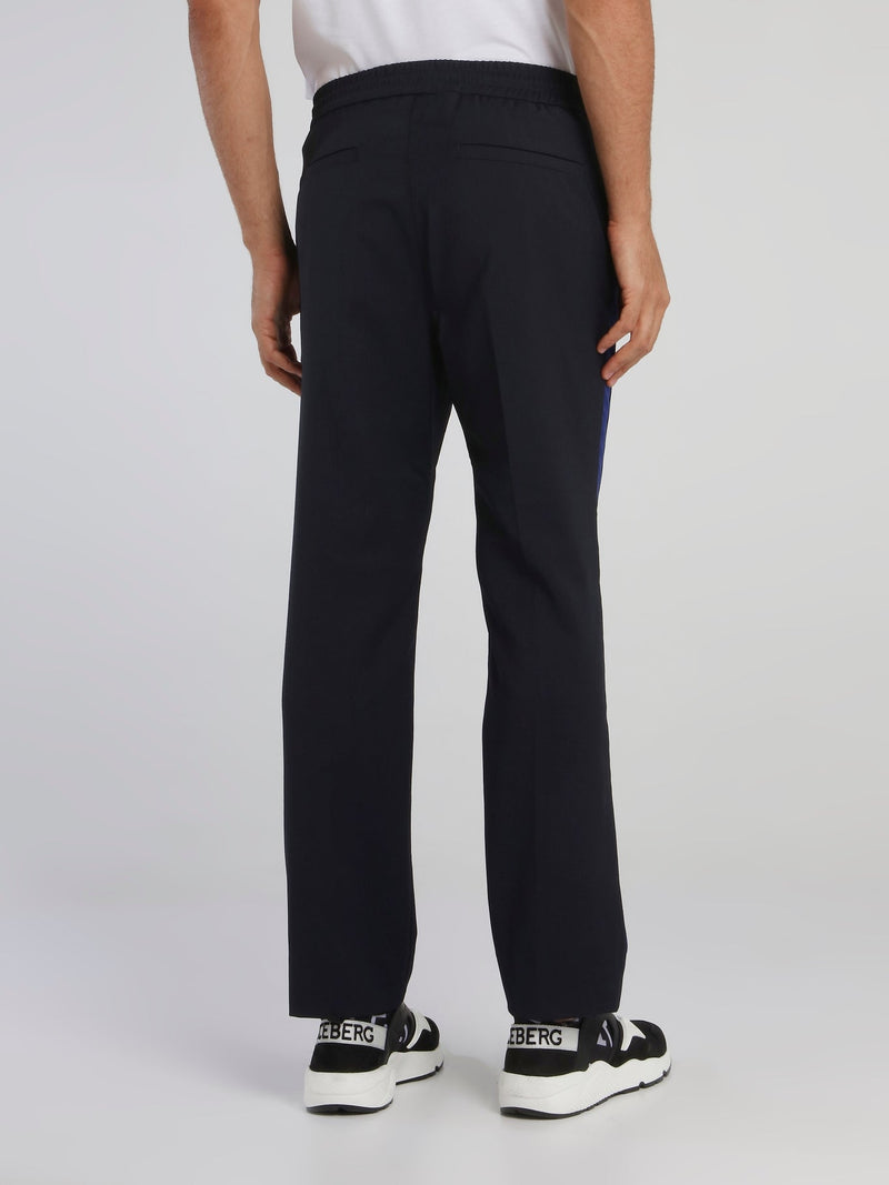 Navy Straight Cut Active Pants